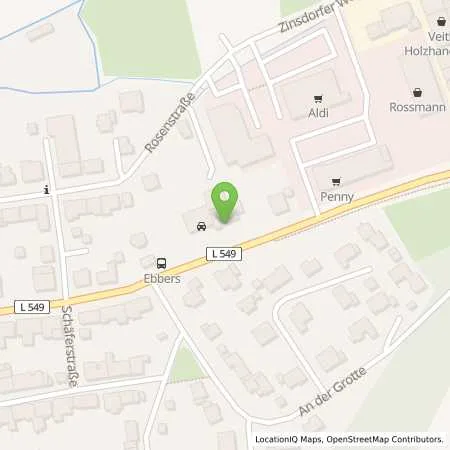 Standortübersicht der Tankstelle Esso Tankstelle in 33181 BAD WUENNENBERG