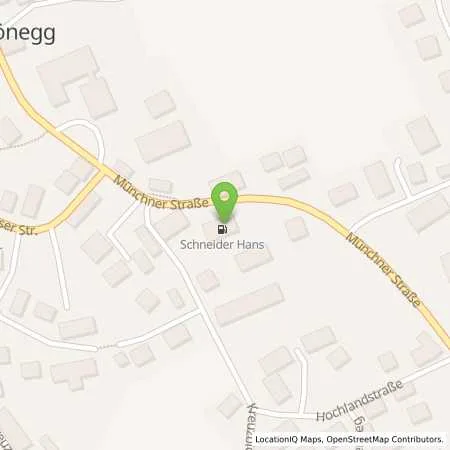 Standortübersicht der Tankstelle Freie Tankstelle Hans Schneider in 83623 Dietramszell