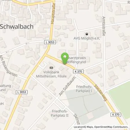 Standortübersicht der Tankstelle Mengin Tank-Stop Schöffengrund in 35641 Schöffengrund (Schwalbach)