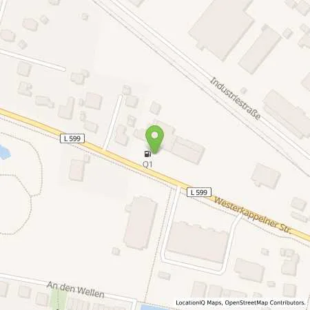 Standortübersicht der Tankstelle Q1 Tankstelle in 49497 Mettingen