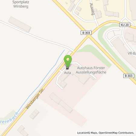 Standortübersicht der Benzin-Super-Diesel Tankstelle: AVIA Tankstelle in 95339, Neuenmarkt