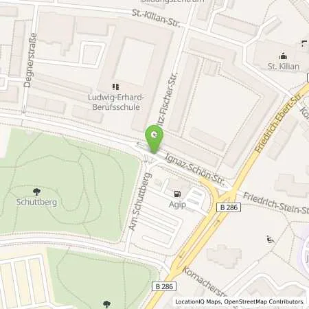 Standortübersicht der Tankstelle SCHWEINFURT - IGNAZ-SCHOEN-STR. in 97421 Schweinfurt