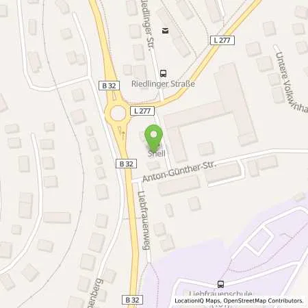 Standortübersicht der Tankstelle Shell Sigmaringen Anton-Guenther-Str. 1 in 72488 Sigmaringen