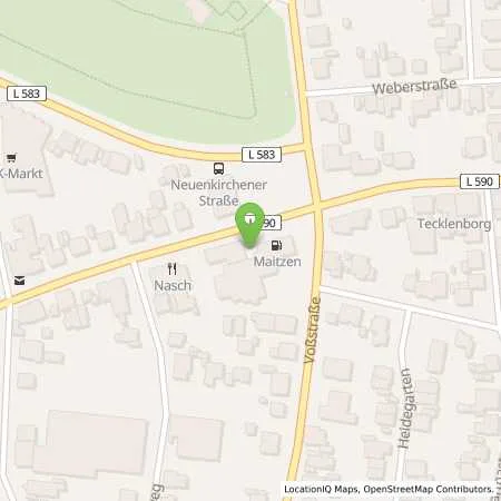 Standortübersicht der Tankstelle Fritz Maitzen GmbH & Co. KG in 48282 Emsdetten