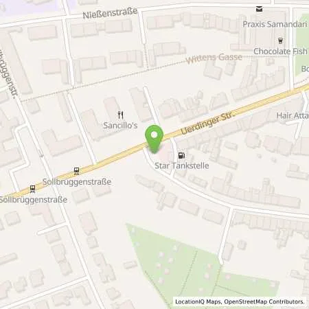 Standortübersicht der Tankstelle star Tankstelle in 47800 Krefeld