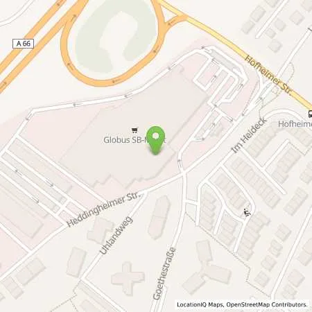 Standortübersicht der Tankstelle Globus Handelshof St. Wendel GmbH & Co. KG Betriebsstätte Hattersheim in 65795 Hattersheim