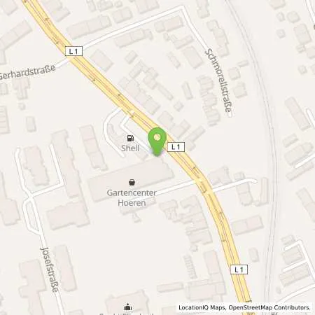 Standortübersicht der Tankstelle Shell Duisburg Friedrich-Ebert-Str. 443 in 47178 Duisburg