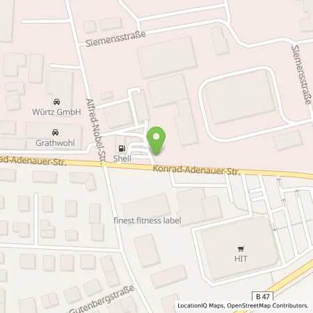 Standortübersicht der Tankstelle Shell Eisenberg Alfred-Nobel-Str. 2a in 67304 Eisenberg