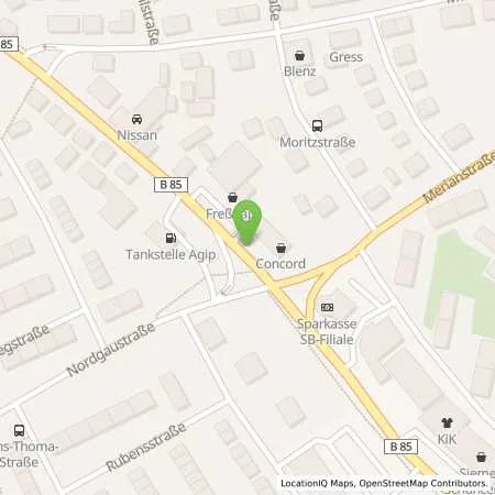 Standortübersicht der Tankstelle AMBERG - REGENSBURGER STRASSE 68/A in 92224 Amberg