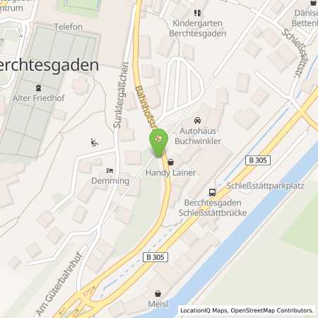Standortübersicht der Benzin-Super-Diesel Tankstelle: Esso Tankstelle in 83471, BERCHTESGADEN