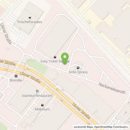 Standortübersicht der Tankstelle AVIA Xpress Automatenstation Stuttgart-Wangen in 70188 Stuttgart