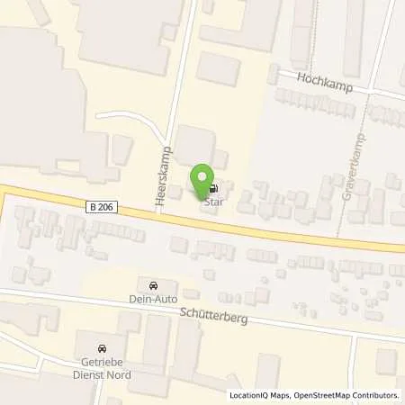 Standortübersicht der Tankstelle star Tankstelle in 25524 Itzehoe