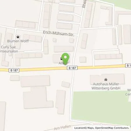 Standortübersicht der Tankstelle Aral Tankstelle in 06886 Lutherstadt Wittenbe