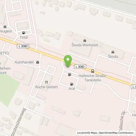 Standortübersicht der Tankstelle Aral Tankstelle in 99734 Nordhausen