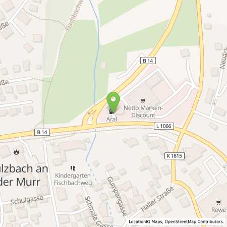 Standortübersicht der Benzin-Super-Diesel Tankstelle: Aral Tankstelle in 71560, Sulzbach