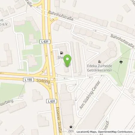 Standortübersicht der Tankstelle Shell Bottrop Essener Str. 118-124 in 46242 Bottrop