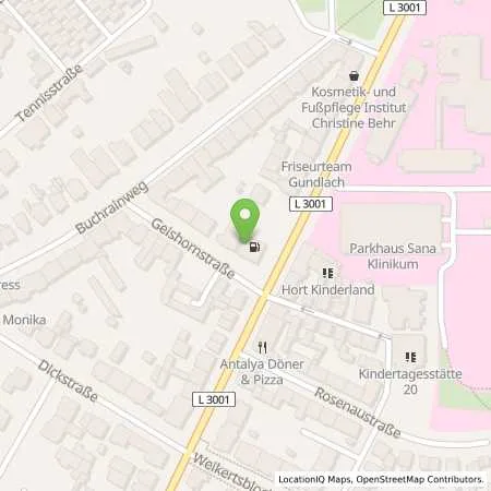 Standortübersicht der Tankstelle Esso Tankstelle in 63069 OFFENBACH