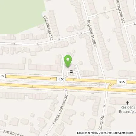 Standortübersicht der Tankstelle Esso Tankstelle in 50933 KOELN