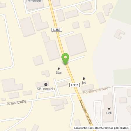 Standortübersicht der Benzin-Super-Diesel Tankstelle: star Tankstelle in 30629, Hannover
