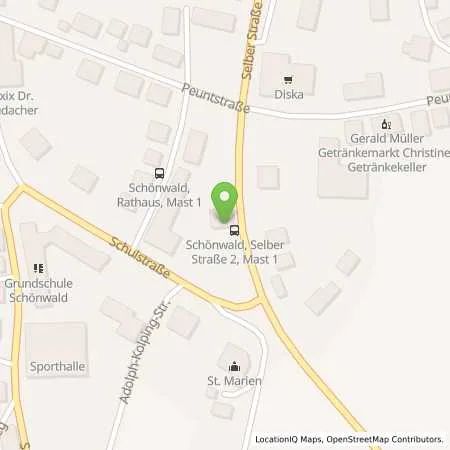 Standortübersicht der Tankstelle AVIA Tankstelle in 95173 Schönwald