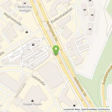 Standortübersicht der Tankstelle Stuttgart in 70469 Stuttgart