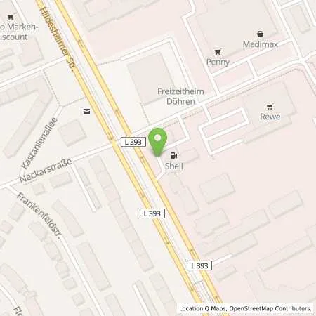 Standortübersicht der Tankstelle Shell Hannover Hildesheimer Str. 299 in 30519 Hannover