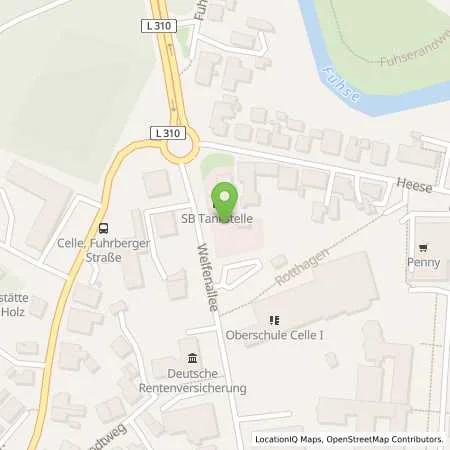 Standortübersicht der Tankstelle Sb Celle Welfenallee 1 in 29225 Celle