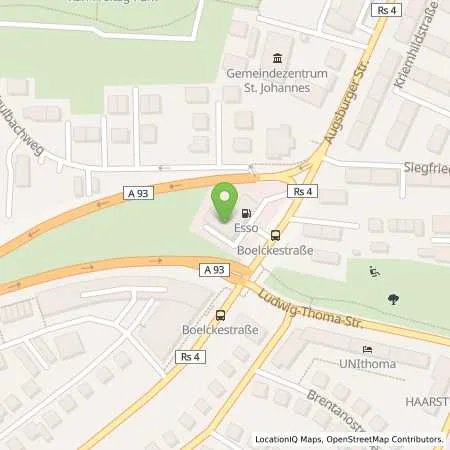 Standortübersicht der Tankstelle Esso Tankstelle in 93051 REGENSBURG