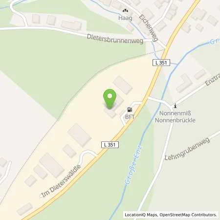 Standortübersicht der Tankstelle BFT Tankstelle Gauss in 75337 Enzklösterle