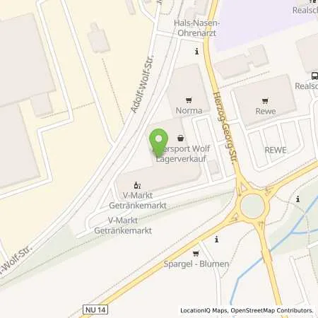 Standortübersicht der Tankstelle V-Markt Weißenhorn in 89264 Weißenhorn