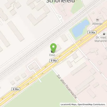 Standortübersicht der Tankstelle Esso Tankstelle in 12529 SCHOENEFELD