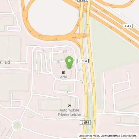 Standortübersicht der Tankstelle Aral Tankstelle in 44805 Bochum