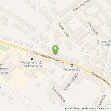 Standortübersicht der Tankstelle Weiden Christian-Seltmann-Strasse 36 in 92637 Weiden