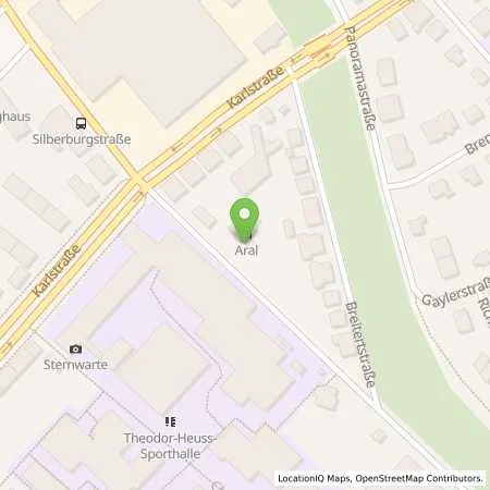 Standortübersicht der Tankstelle Aral Tankstelle in 72764 Reutlingen