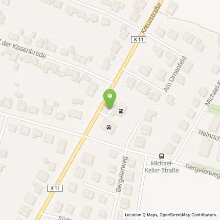 Standortübersicht der Tankstelle Fricke in 59302 Oelde