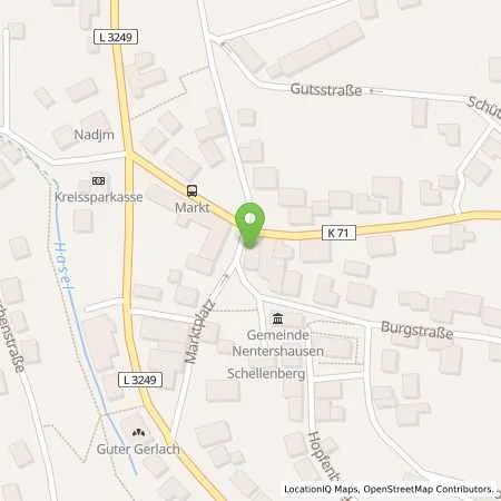 Standortübersicht der Tankstelle OIL! Tankstelle Nentershausen in 36214 Nentershausen