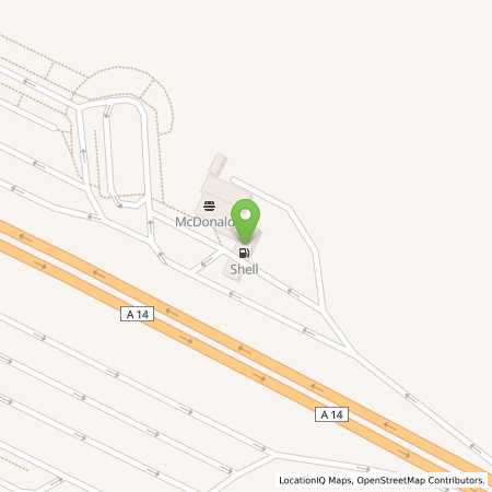 Standortübersicht der Benzin-Super-Diesel Tankstelle: Shell Grimma A14 Muldental Nord in 04668, Grimma