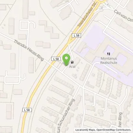 Standortübersicht der Tankstelle Aral Tankstelle in 51377 Leverkusen