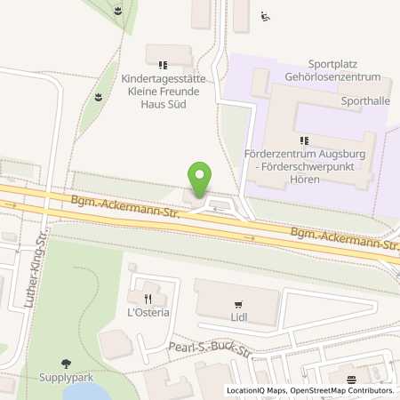 Standortübersicht der Benzin-Super-Diesel Tankstelle: Shell Augsburg Bürgermeister-Ackermann-Str. 40 in 86156, Augsburg