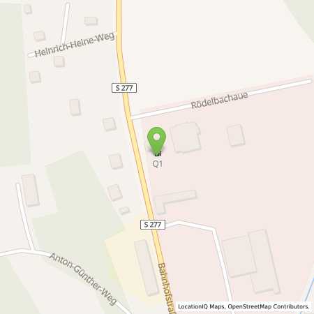 Standortübersicht der Benzin-Super-Diesel Tankstelle: Q1 Tankstelle in 08107, Kirchberg
