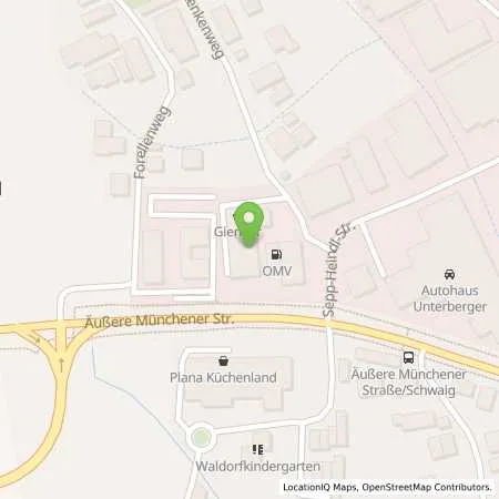 Standortübersicht der Tankstelle Rosenheim Renkenweg 1 in 83026 Rosenheim