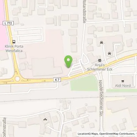 Standortübersicht der Tankstelle Aral Tankstelle in 32547 Bad Oeynhausen