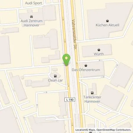 Standortübersicht der Tankstelle Clean Car AG NL103 in 30179 Hannover