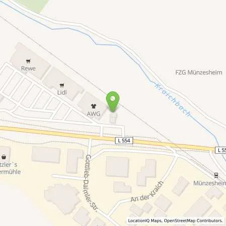 Standortübersicht der Tankstelle ZG Raiffeisen Tankstelle Kraichtal-Münzesheim in 76703 Kraichtal (Münzesheim)