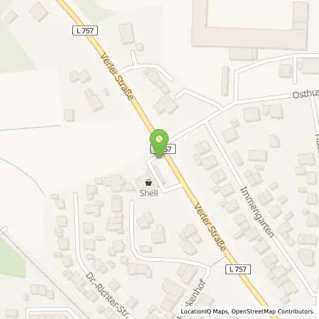 Standortübersicht der Tankstelle Shell Guetersloh Verler Str. 158 in 33332 Guetersloh