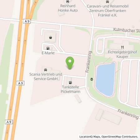 Standortübersicht der Benzin-Super-Diesel Tankstelle: Himmelkron in 95502, Himmelkron