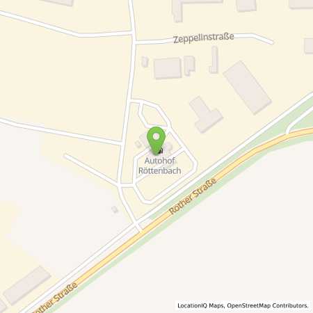 Standortübersicht der Benzin-Super-Diesel Tankstelle: Aral Tankstelle in 91187, Röttenbach
