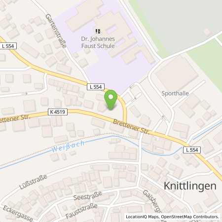 Standortübersicht der Benzin-Super-Diesel Tankstelle: Tankhof Kassner in 75438, Knittlingen