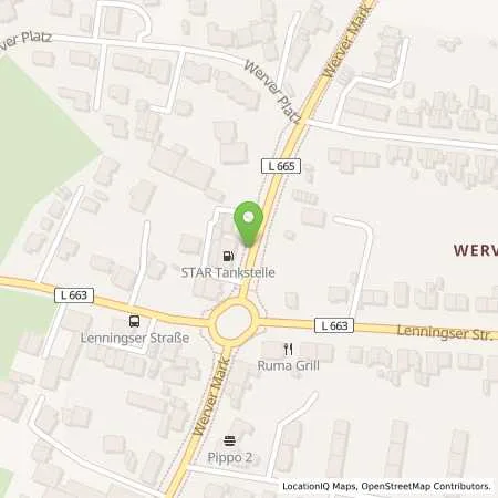 Standortübersicht der Tankstelle star Tankstelle in 59174 Kamen