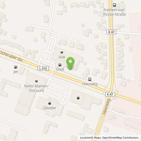 Standortübersicht der Tankstelle Shell Gronau (Westf.) Ochtruper Str. 143 in 48599 Gronau (Westf.)